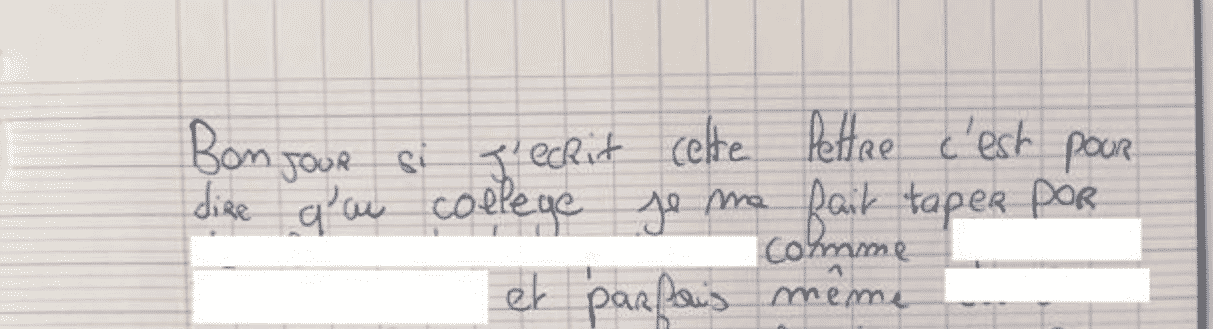 La Bouleversante Lettre De Ce Gar On Victime De Harc Lement Scolaire A