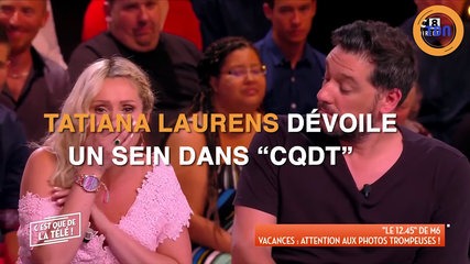 Tatiana Laurens dévoile un sein en direct dans C est que de la télé