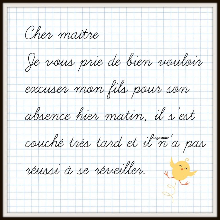 Mots D Excuse De Parents Aux Profs Lire Absolument