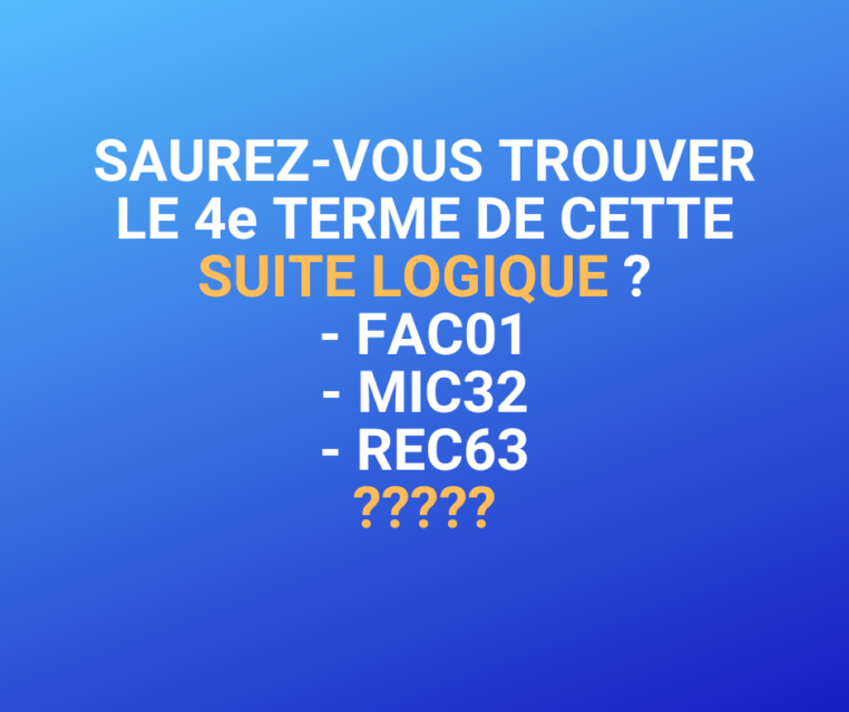 Énigme du jour saurez vous trouver la suite