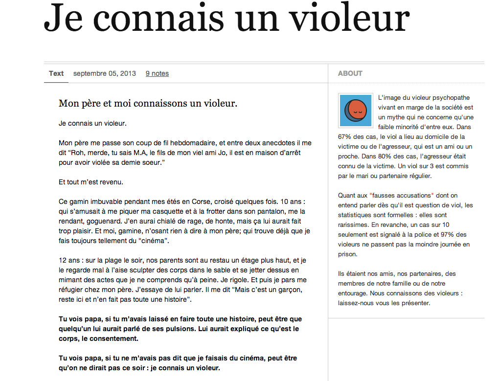 je connais un violeur tumblr