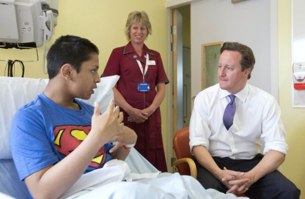 David Cameron And Jeremy Hunt Visit A Hospital To Mark The 65th Anniversary Of The NHS