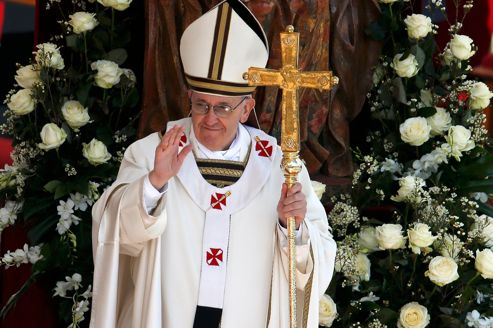 Pope Francis takes part in his inaugural mass in Saint Peter's Square at the Vatican