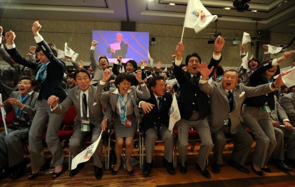 Réactions après l'annonce de la sélection du Japon pour l'organisation des JO de 2020