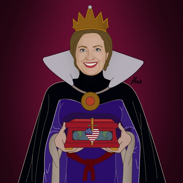 Hillary Clinton en reine sorcière "Blanche Neige et les sept nains"