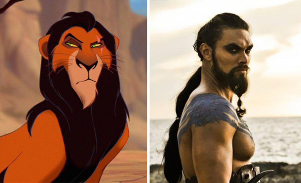 Scar du Roi Lion et Khal Drogo de Game Of Thrones