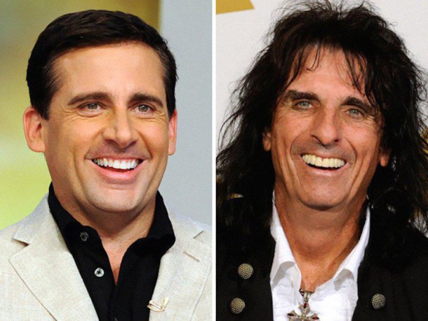 L'acteur Steve Carell et le musicien Alice Cooper