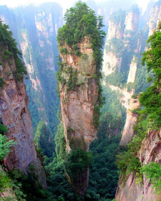 La montagne Tianjie en Chine 