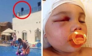 haut parleur tombe sur bebe