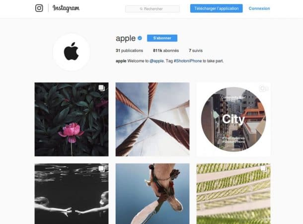 apple compte Instagram