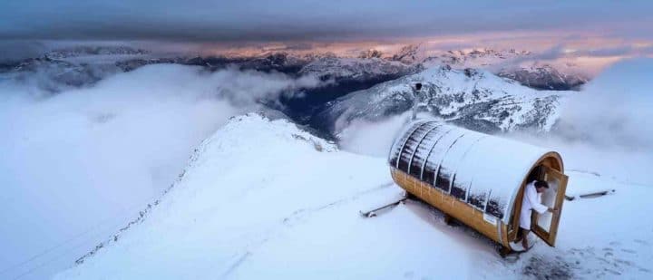 sauna sur le mont lagazuoi