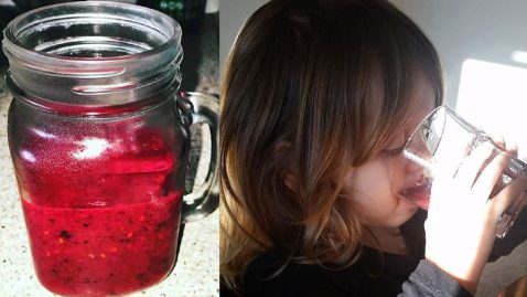 ses enfants boivent des smoothies au placenta