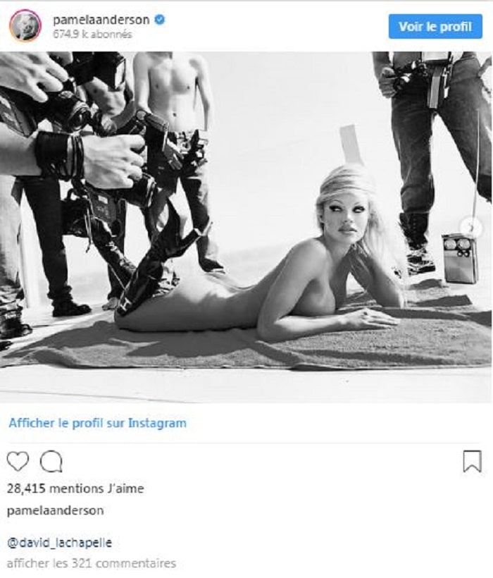 Pamela Anderson nue cette photo presque érotique qui fait trembler la toile