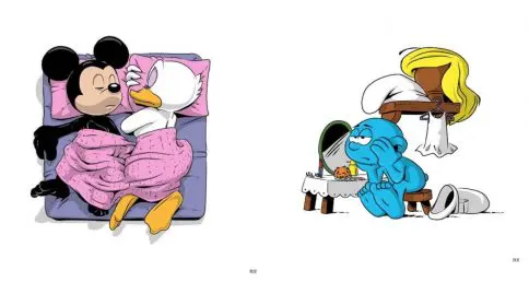 personnages disney humour noir