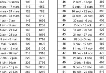 Lancez vous dans le défi 52 semaines : économisez 1378 € en 2020 !