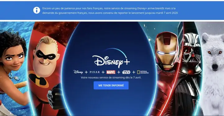 Lancement Disney + reporté