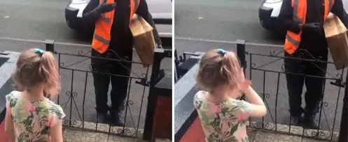 petite fille livreur langage des signes