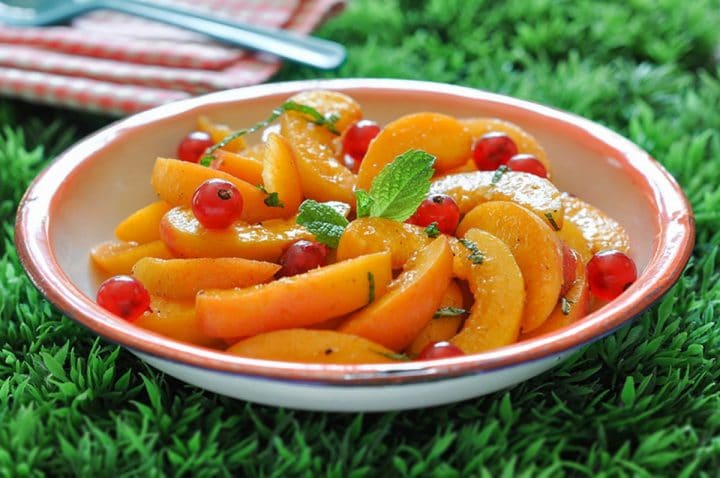 recette de la salade d'abricots à la menthe 