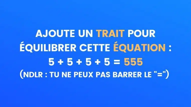 énigme équation 