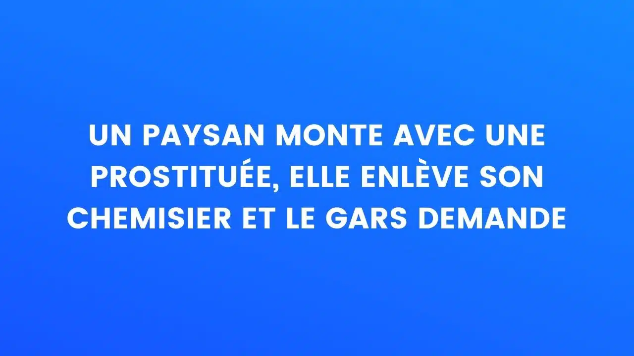 blague paysan