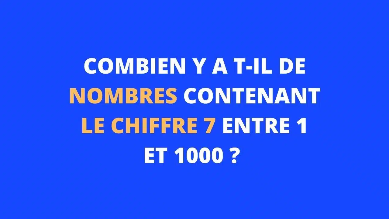 enigme nombre