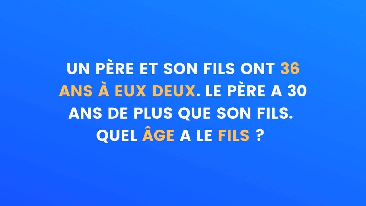 enigme pere fils