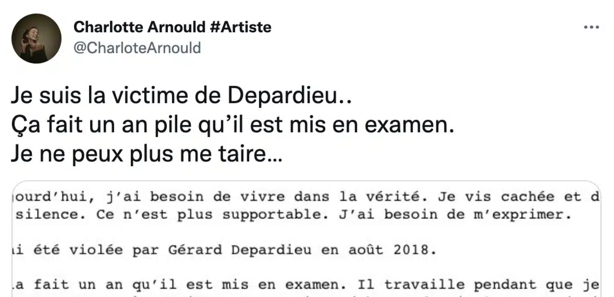 Gérard Depardieu, sa victime sort du silence