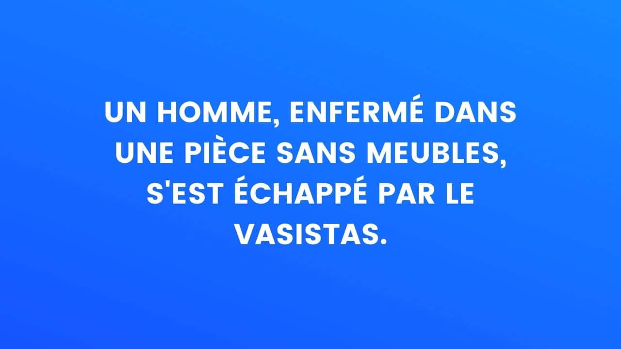 Homme enferme énigme