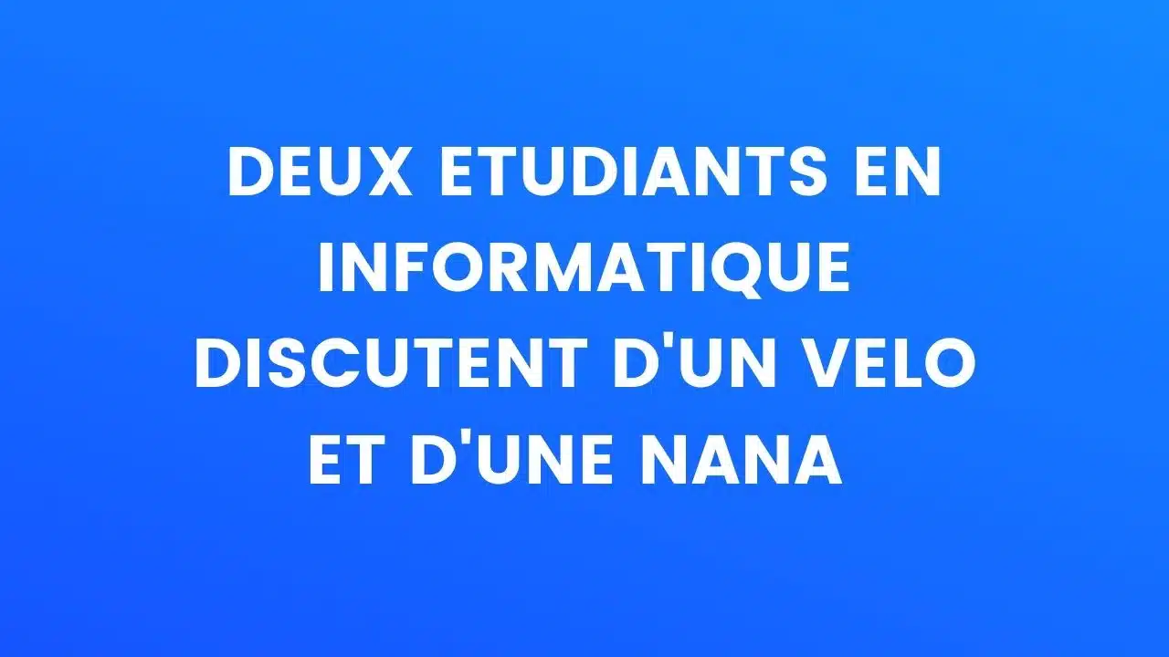 blague velo nana