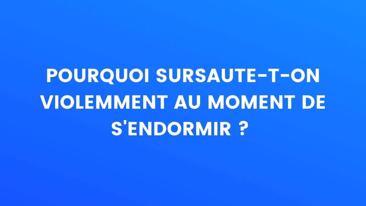 le saviez vous sursaut