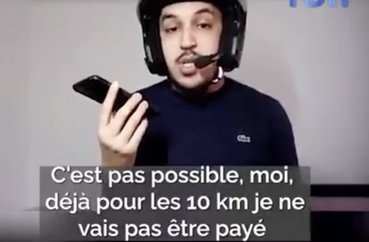 quotidien livreur uber eats