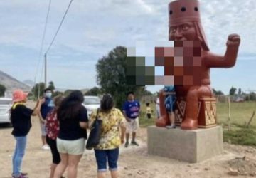 statue huaco fertilité pérou vandalisée