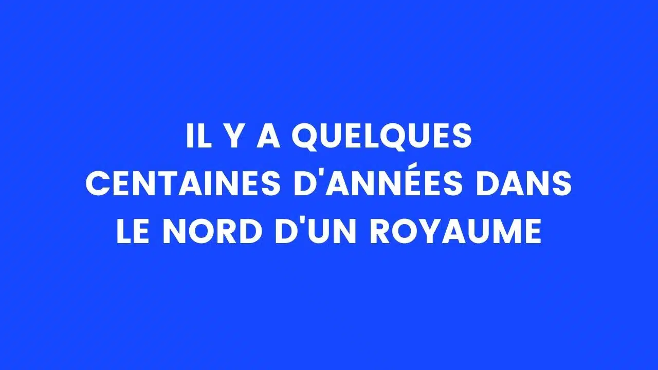 Il y a quelques centaines d'années