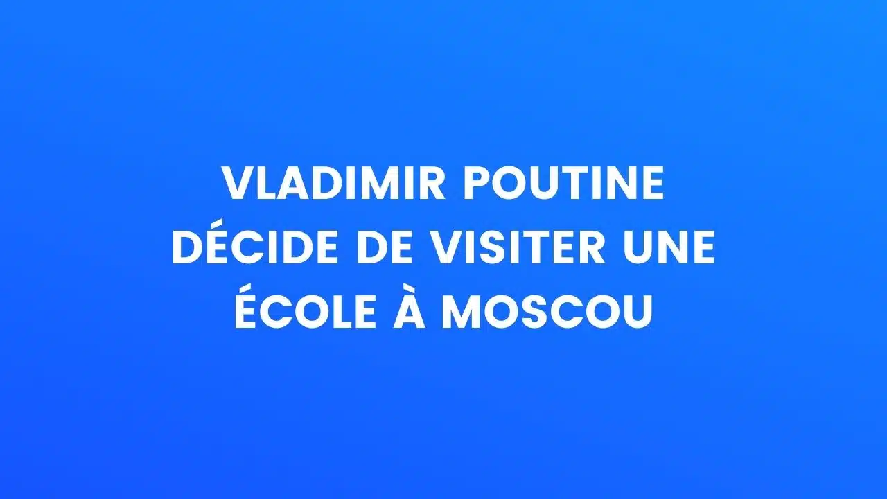 Poutine visite une école