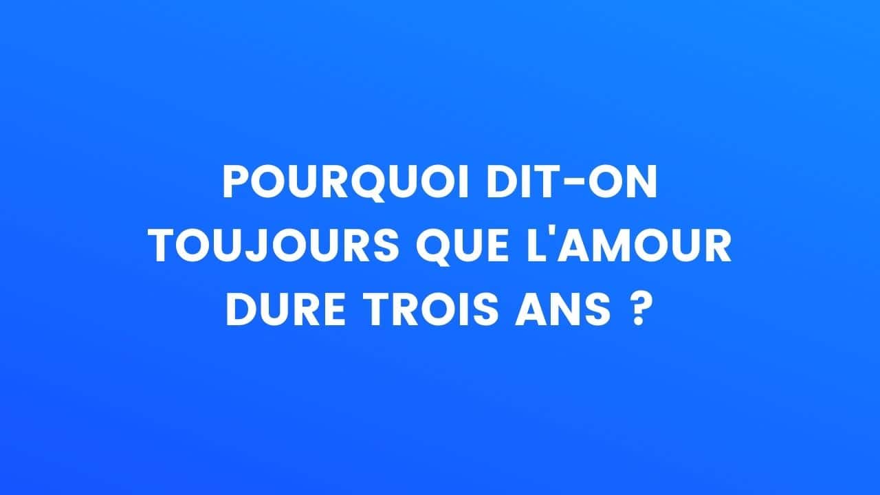 trois ans