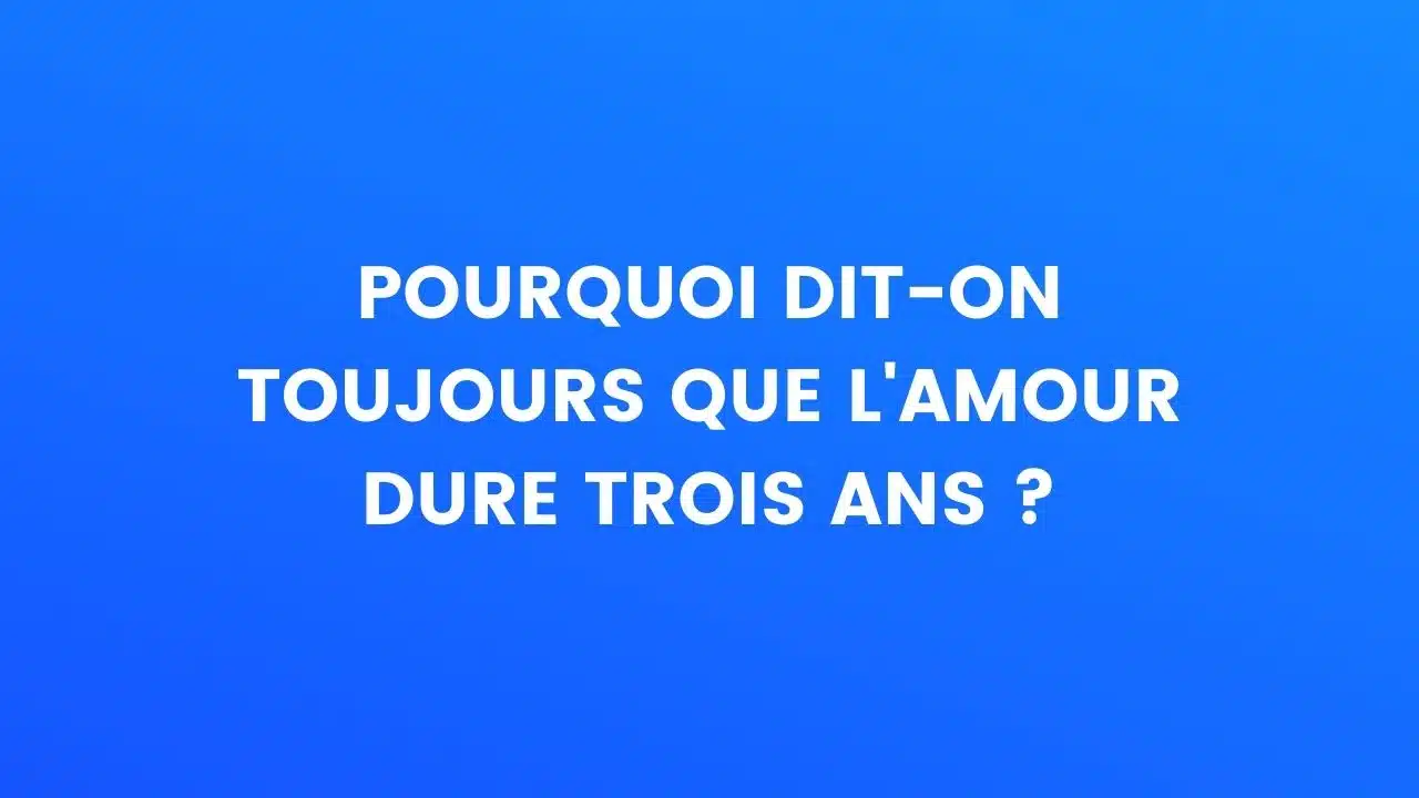 trois ans