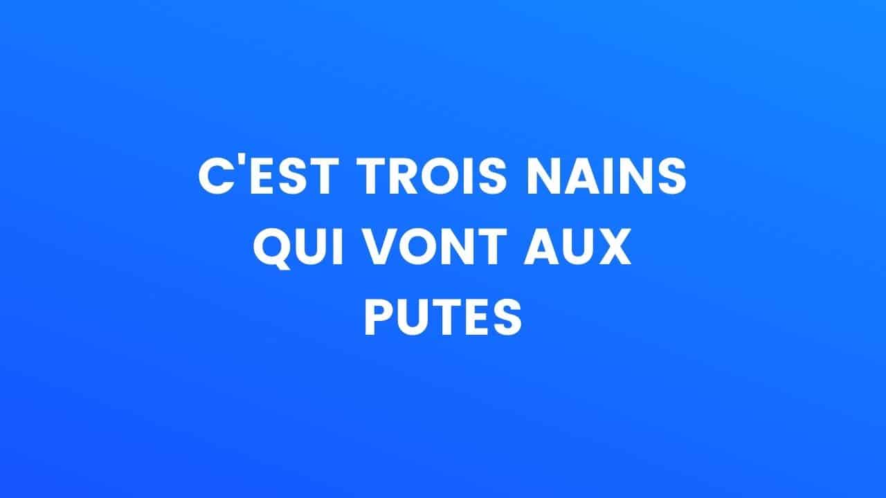 Trois nains qui vont aux putes