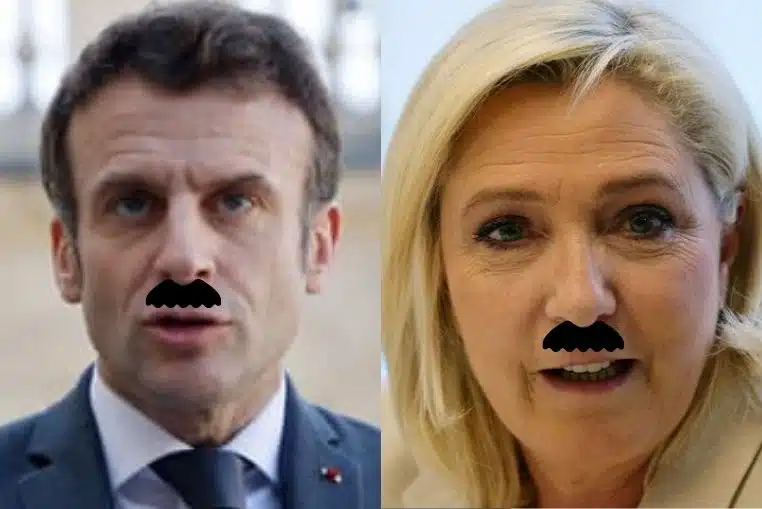 #hitler marine le pen emmanuel macron twitter
