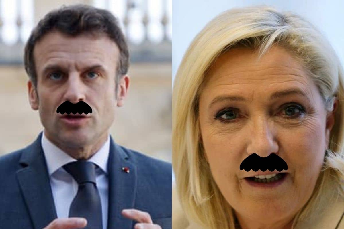 #hitler marine le pen emmanuel macron twitter