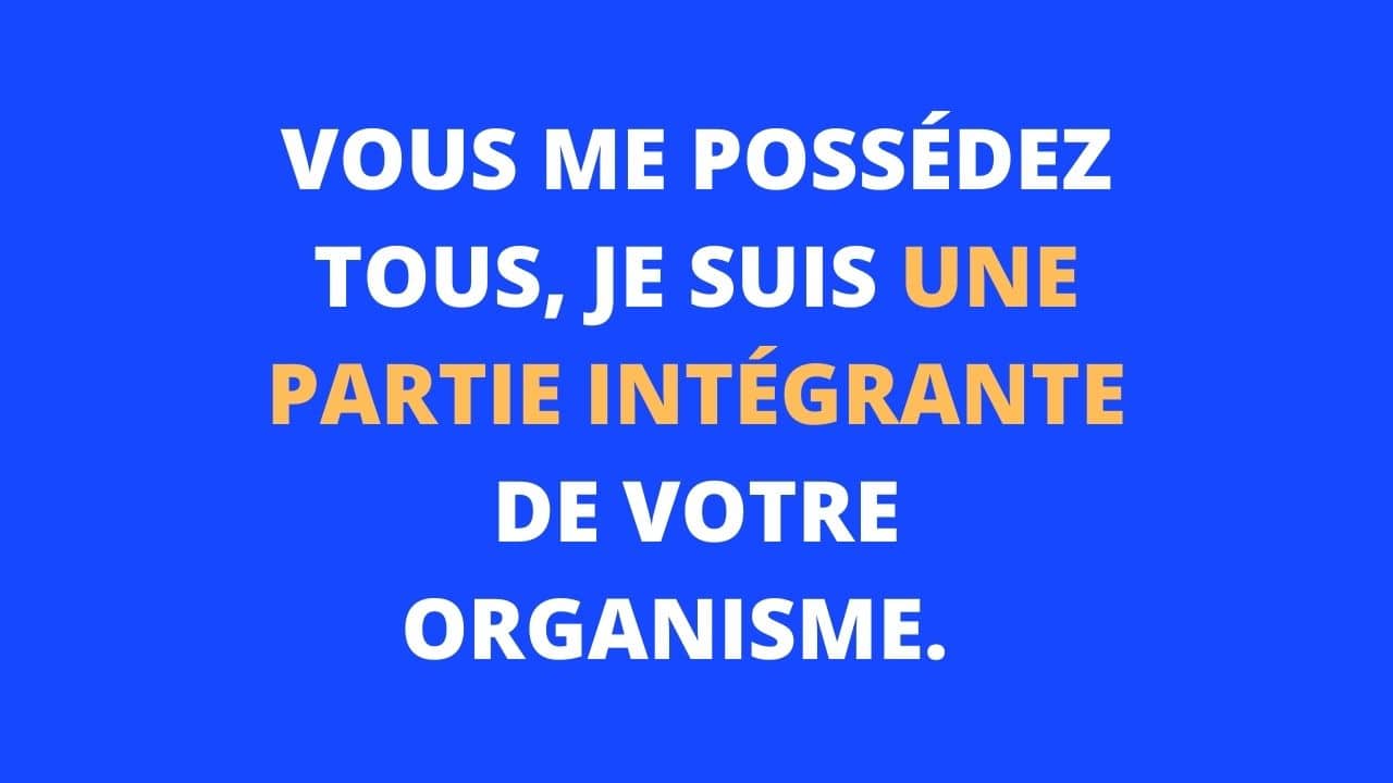 Énigme partie de votre organisme
