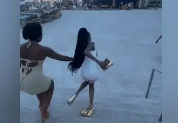 Chute avec ses talons