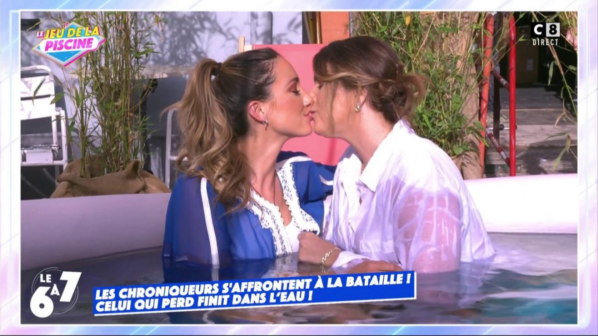 Delphine Wespiser et Valérie Benaïm échangent un bisou langoureux en direct  de TPMP (vidéo)