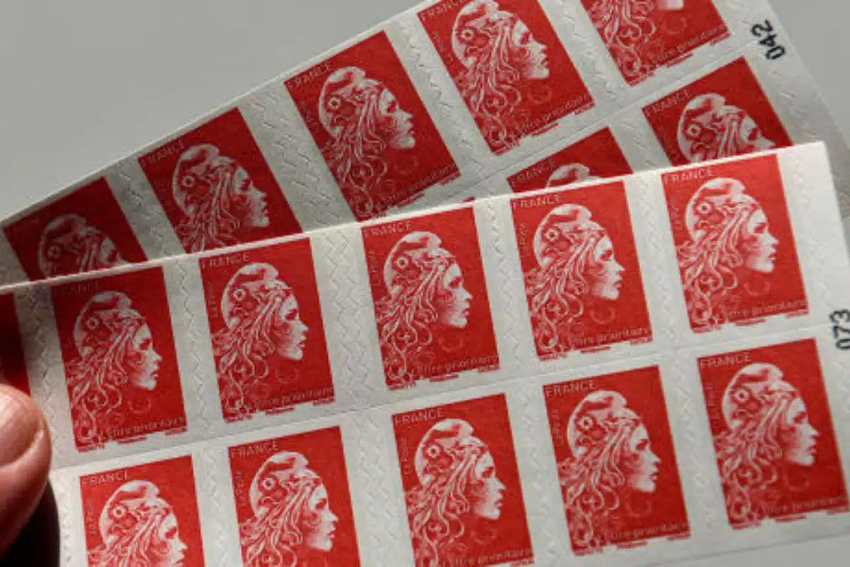 timbre rouge fin