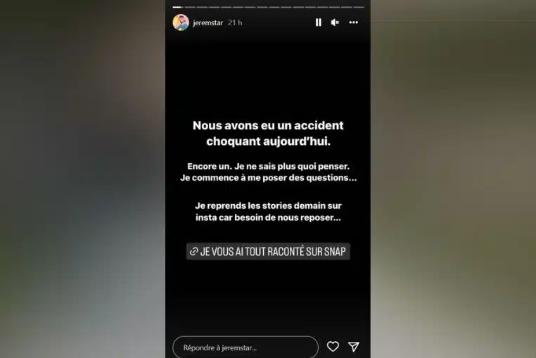 accident voiture jeremstar