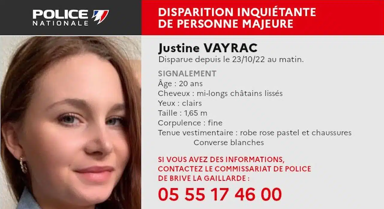 justine disparition