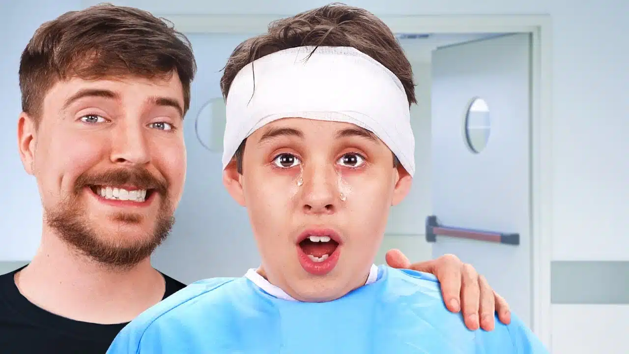 youtubeur mrbeast malvoyants aveugle opération vidéo