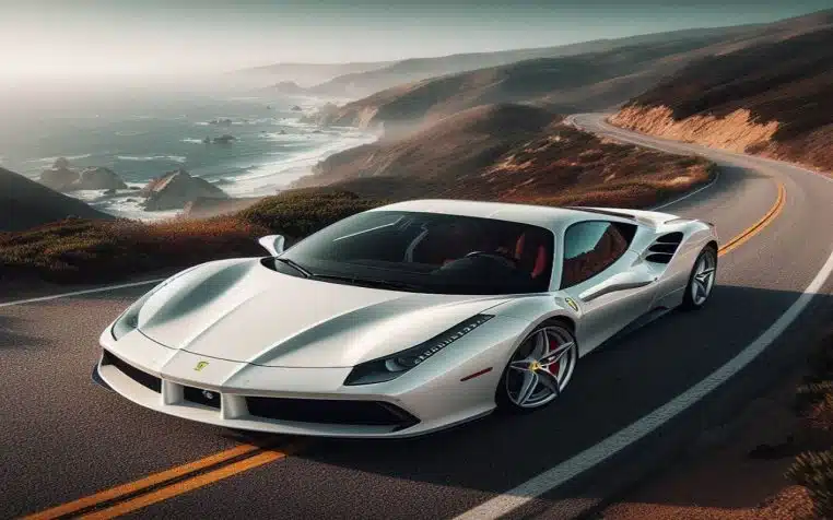 Ferrari 488 GTB. Un modèle du véhicule a été déruit lors d'une fête