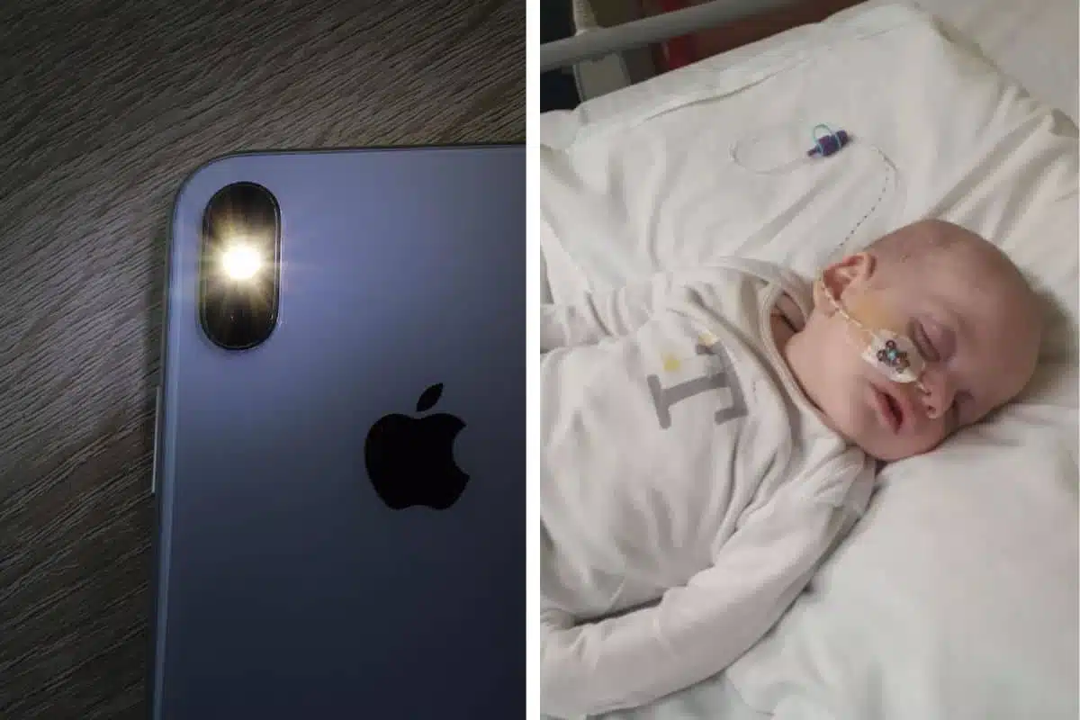 cancer thomas bebe Sarah Hedges flash telephone (1)