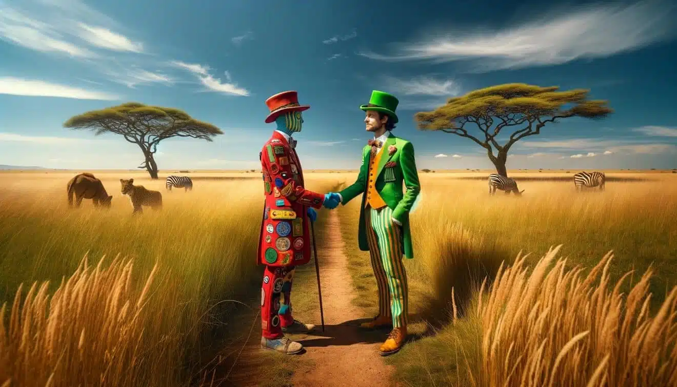 Blague du jour : Deux fous se croisent dans la savane