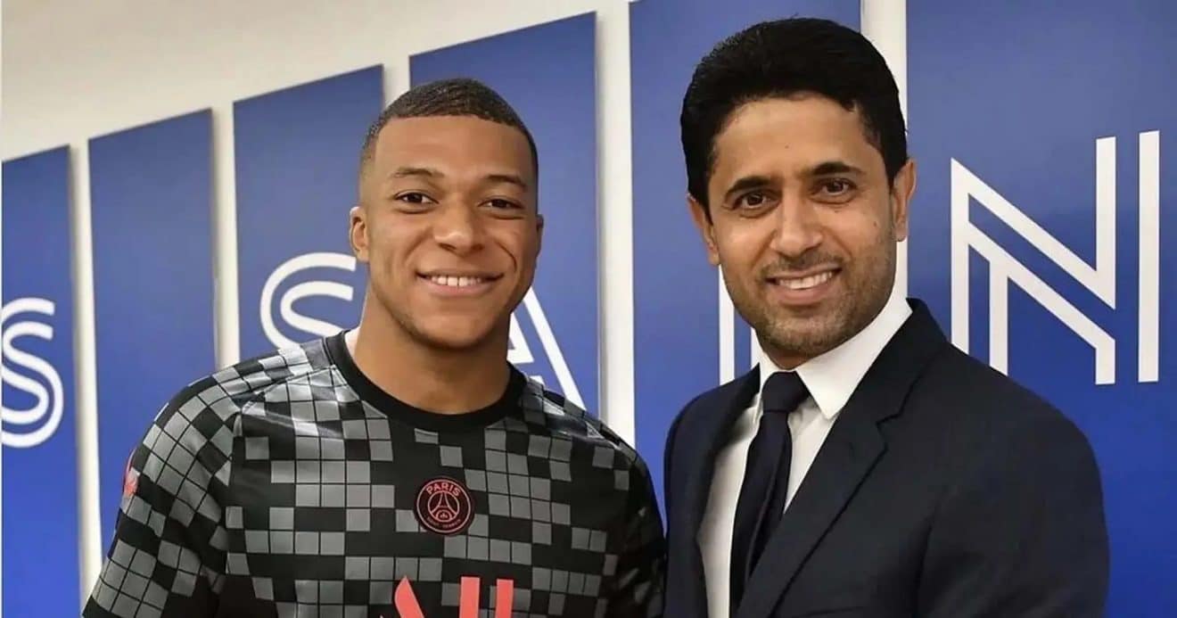 Kylian Mbappé et Nasser Al-Khelaïfi